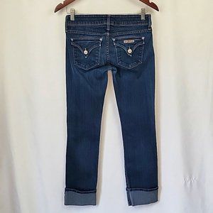 Hudson Ginny Cuffed Crop Jeans Dark Wash Size 26